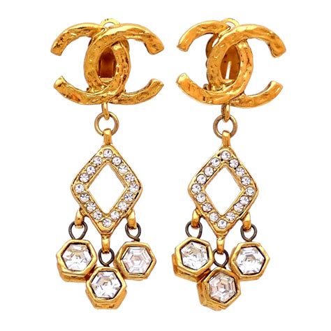 cc chanel earrings replica|Chanel earrings authentic.